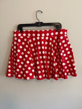 NWT - Women's Red Polka Dot skort - Flared Circle Silhouette